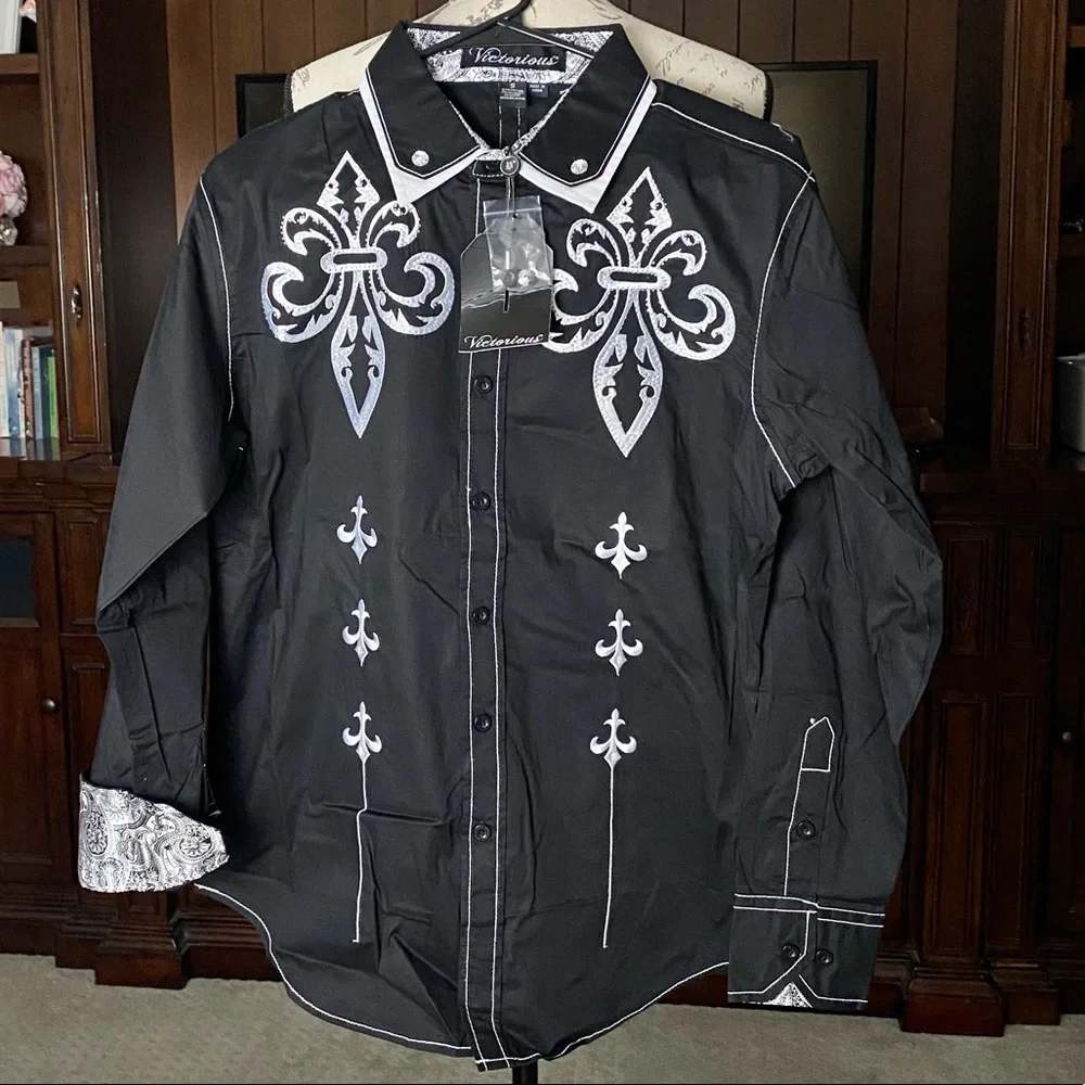 Victorious | Shirts | Victorious Mens Embroidered Button Down
